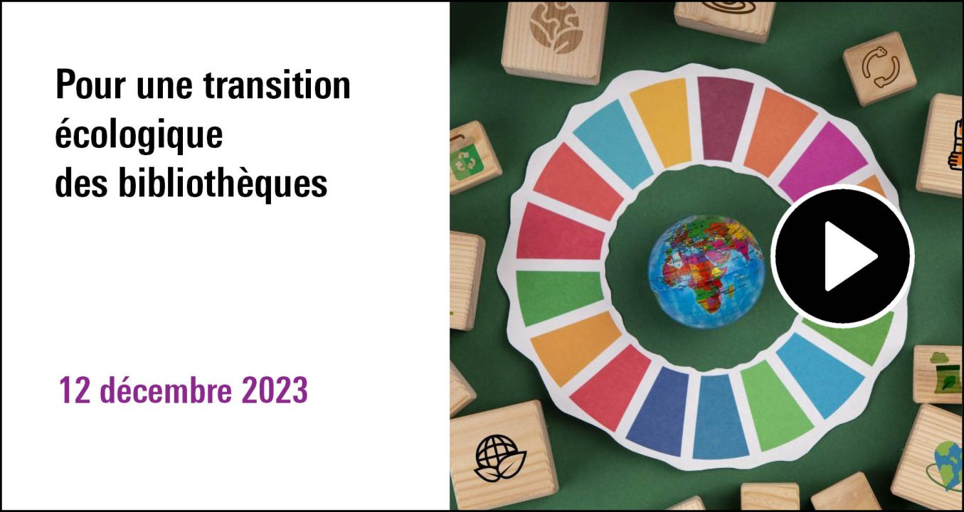 Visuel de la séance Pour une transition écologique des bibliothèques (12 décembre 2023)