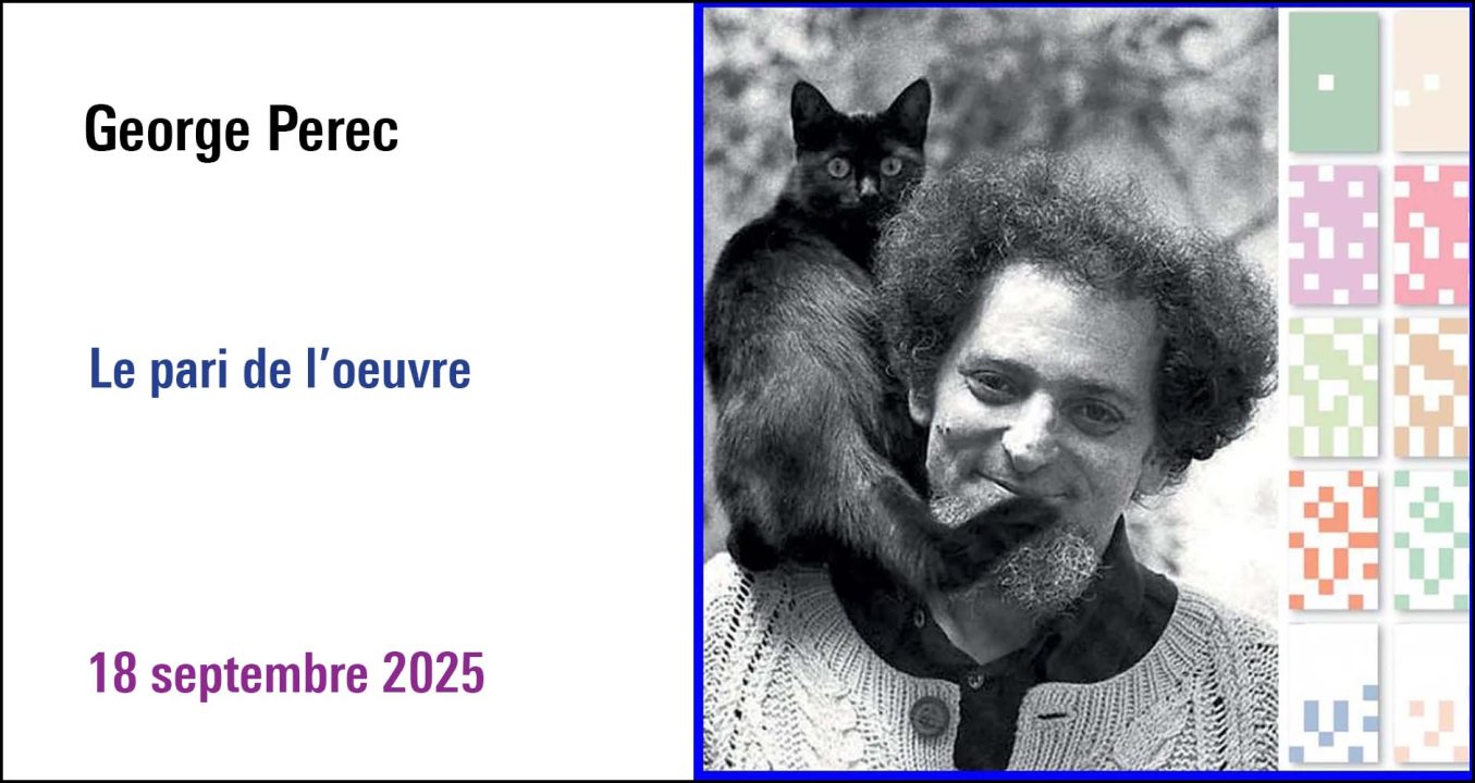 Visuel de la rencontre autour de l'oeuvre de Perec du 18 septembre 2025